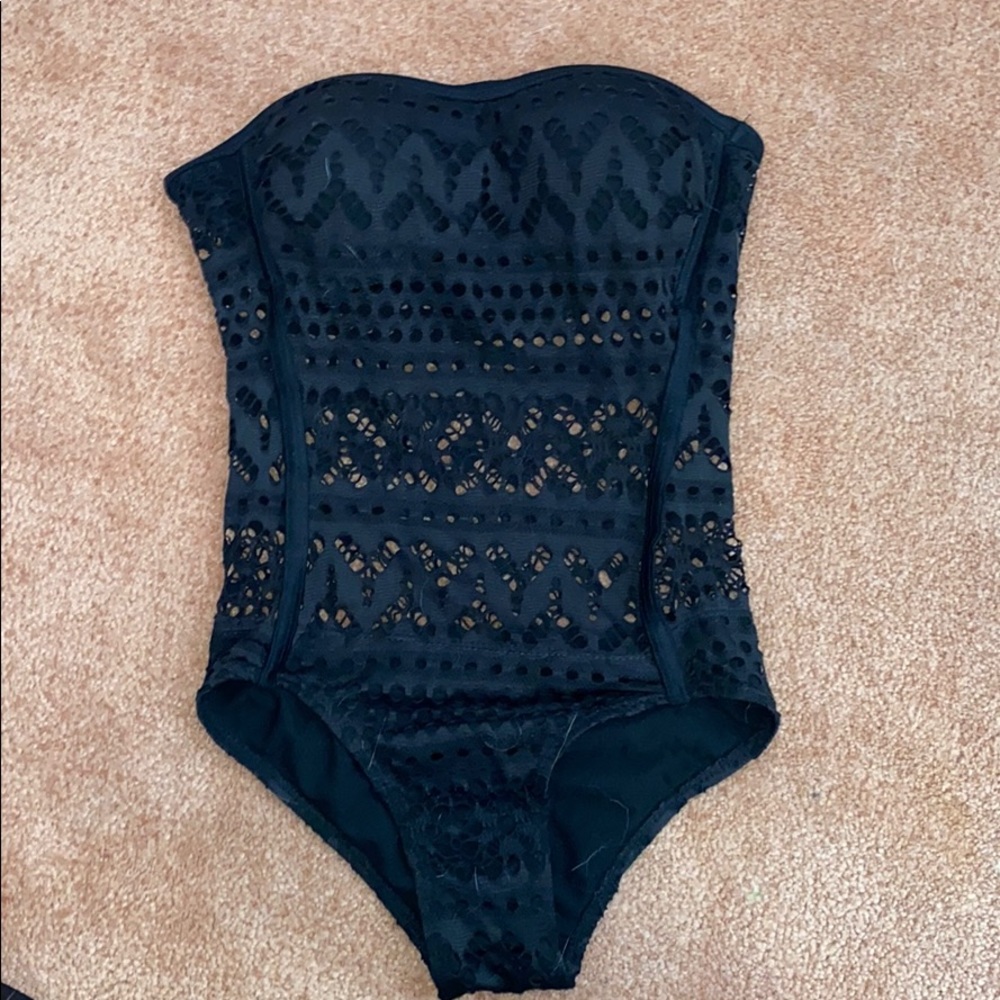 Strapless Lace one piece swimsuit